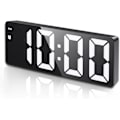 Miniatyrbild 1 av 5: Digital väckarklocka, sängbordsväckarklocka med stor LED-display, icke-tickande USB/batteridriven väckarklocka
