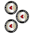 Miniatyrbild 2 av 3: st Runda Broscher Legering Bröstnål Kläder Säkerhetsnål Volunteer Badge Slagnål Slumpmässig Färg