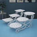 Miniatyrbilde 3 av 4: Kakefat Dessert Holder Cupcake Kake Bakverk Cookie Brett Holder Buffet Fruktholder Bryllup A Hvit