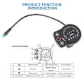 Miniatyrbillede 2 af 5: Kt-900s E-bike LED Display Meter Vandtæt Stik Display Kode Tabel Universal 24v/36v/48v Elec(){DH}