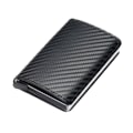 Miniatyrbillede 5 af 8: Kortholder i kulfiber med pop-up funktion og RFID-beskyttelse PU Sort sort black