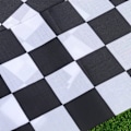 Miniatyrbilde 5 av 5: 25 stk Svarte og hvite rutete håndflagg Racing Polyester Flagg