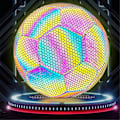 Miniatyrbillede 2 af 5: Fodbold, der lyser i mørke, holografisk bold - Lysende fodbold, reflekterende fodboldtræningsbolde【mo】