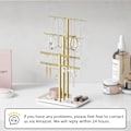 Miniatyrbillede 6 af 7: Smykkerack Organizer: 14,5 tommer Robust Smykkekroge til Halskæder, Øreringe, Armbånd, Guld og Hvid