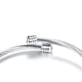 Miniatyrbillede 7 af 8: Hjerteformet bogstav \"A\" vedhængsarmbånd til kvinder og piger: Titanium stål, justerbar, elegant design i stålfarve