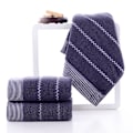Miniatyrbild 1 av 5: 3-delad set av ren bomullshandduk, ansiktshandduk dark blue 3pcs