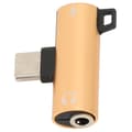 Miniatyrbilde 5 av 8: Type C til 3,5 mm hodetelefonadapterlader 2 i 1 HIFI Audio PD Hurtiglading Gull