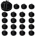Miniatyrbild 1 av 5: 20st Wire Cube Plast Connectors Black Interlocking