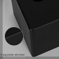 Miniatyrbild 4 av 5: Square Tissue Box Pu Läder Tissue Box Hållare