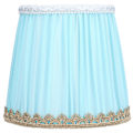 Miniatyrbillede 2 af 6: Stofskærm til lysekrone til skrivebord, natbord, soveværelse, stue og kontorbelysning Light blue chiffon