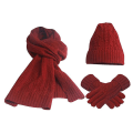 Miniatyrbild 1 av 2: Hatt Halsduk & Handskar Set För Dam Vinter Tjock Stickad Set