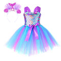 Miniatyrbild 2 av 2: Barns sjöjungfrupresent Huvudbonader + Tutu-kjol Purple Mermaid S (1-2 years old)