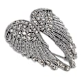 Miniatyrbillede 2 af 8: Multilagsbelagt krystal engelvinge broche - Delikat og elegant accent til bluser, jakker, frakker, tørklæder og sjaler