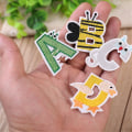 Miniatyrbild 3 av 5: Iron On Patches Bokstäver 26st Alphabet Patches Djurformade