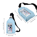 Miniatyrbillede 1 af 4: Casual PVC forseglet crossbody mavetaske Sky Blue
