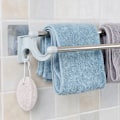 Miniatyrbilde 2 av 6: Grønn Veggmontert Dobbel Håndklestang - Håndklestativ i Plast og Rustfritt Stål