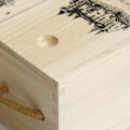 Miniatyrbild 7 av 8: Elegant Trävinlåda med Lock - Dekorativ Återanvändbar Förvaringslösning för Enstaka Flaskor