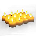 Miniatyrbillede 1 af 2: 12 stk Simulering stearinlys Elektronisk stearinlys Led stearinlys Varm hvidt blitzlys