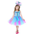 Miniatyrbild 1 av 2: Barns sjöjungfrupresent Huvudbonader + Tutu-kjol Light Blue Mermaid S (1-2 years old)