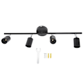 Miniatyrbilde 1 av 5: Justerbar 4-Lys LED Skinnebelysning i Matt Svart for Soverom og Hoteller, 60W, 85-265V