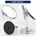 Miniatyrbild 3 av 6: 8In 5X 7X 10X Makeup Mirror 360 Mirror 8" vit utan LED white without LED