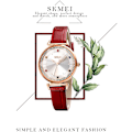 Miniatyrbild 5 av 5: Watch Läder Elegant Quartz Vattentät Armbandsur Red