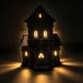 Halloween Gotisk Spökhus Bordslampa, Perfekt för Hemmets Sovrum, Vardagsrum, Spiselkransar och Fester