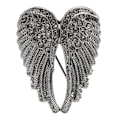 Miniatyrbillede 1 af 8: Multilagsbelagt krystal engelvinge broche - Delikat og elegant accent til bluser, jakker, frakker, tørklæder og sjaler