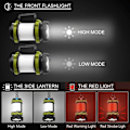 Miniatyrbild 2 av 5: LED campinglykta Uppladdningsbar, T2000 hög lumen 2 Pack