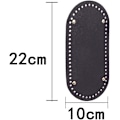 Miniatyrbild 2 av 5: 52 hål Pu-läderväska Botten Handvävd virkad väska Mat two different colors