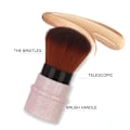 Miniatyrbild 7 av 7: Mini Retractable Foundation Makeup Brush Justerbar Apricot