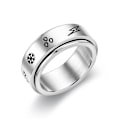 Miniatyrbild 1 av 5: Ny Star And Moon Titanium Turning Par Ring