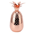 Miniatyrbillede 2 af 8: Cocktail Shaker i Rosaguld Ananasform – 500 ml Rustfrit Stål med Poleret Glat Overflade til Hjemmebaren