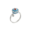 Miniatyrbild 1 av 4: Buddhist Ring Tibetansk Bönhjul Mantra 7Chakra Lycka till Ring Blue Resizable
