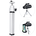 Miniatyrbilde 4 av 6: 3 stk Mini Sølv Aluminium Legering Anti-Rist Teleskop Stativ med Brennlakk Finish