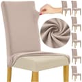 Stolsöverdrag 6-pack elastiska beige 65x40x35 cm universella 695