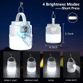 Miniatyrbild 3 av 5: LED campingljus tältlykta, solcellsuppladdningsbar ficklampa