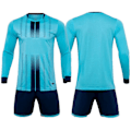 Miniatyrbild 1 av 7: 1 set anpassad fotbollströja herr pojkar fotbollskläder set långärmad fotbollsuniform vuxen målvaktsdräkt för barn träningsdräkt light blue Adult Size XXXXL