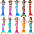 Miniatyrbild 11 av 11: Girls Fish Scale Print Mermaid Swimsuit Badkläder Kid Beach Multicolored 120cm