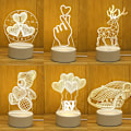 Miniatyrbild 2 av 5: 3D Nattlampa Smart Home Creative Barn presentbordslampa 16 color touch control Comparing