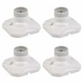 4st E27 Glödlampssockel LED Lamphållare (AC 220-250V, Vit)