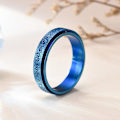 Miniatyrbild 1 av 5: Ny Star And Moon Titanium Turning Par Ring