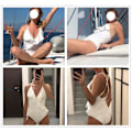 Miniatyrbillede 1 af 5: Kvinder One Piece Badedragt Flæse Wrap Textured Beach Badetøj Badedragter White M
