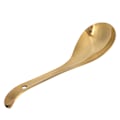Miniatyrbilde 5 av 8: Messing gull serveringsskje sett - blank finish, tykkede håndtak, ideell for suppe og kjøkkenutstyr, langt håndtak