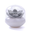Miniatyrbild 1 av 2: Bomullspinne Organizer Lotus Shape kosmetisk tandpetare behållare Gray