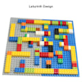 Miniatyrbillede 5 af 5: Byggemurstens bundplader, 6-pack byggebase kompatibel med Duplo, Mega og andre større mærke mursten i større størrelse, byggefodplade i blåt, grå Style 2
