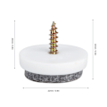 Miniatyrbilde 2 av 6: 50 stk. Sklisikre Filtputer for Bord-, Sofa- og Stolben (22 mm) - Gulvbeskyttelse