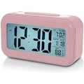 Miniatyrbild 1 av 4: Batteri Digital väckarklocka LCD-skärm Väckarklocka vid sängen