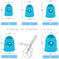 Miniatyrbild 3 av 5: Silikon gitarr fingerskydd, gitarr fingertopp blue