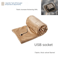Miniatyrbild 2 av 4: Flanellvärmefilt, maskintvättbar, USB 5 volt bärbar 100*80cm